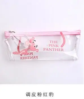 Розовый фламинго Розовая пантера прозрачный пенал канцелярские сумки креативная мода ПВХ пенал школьные принадлежности - Цвет: 4