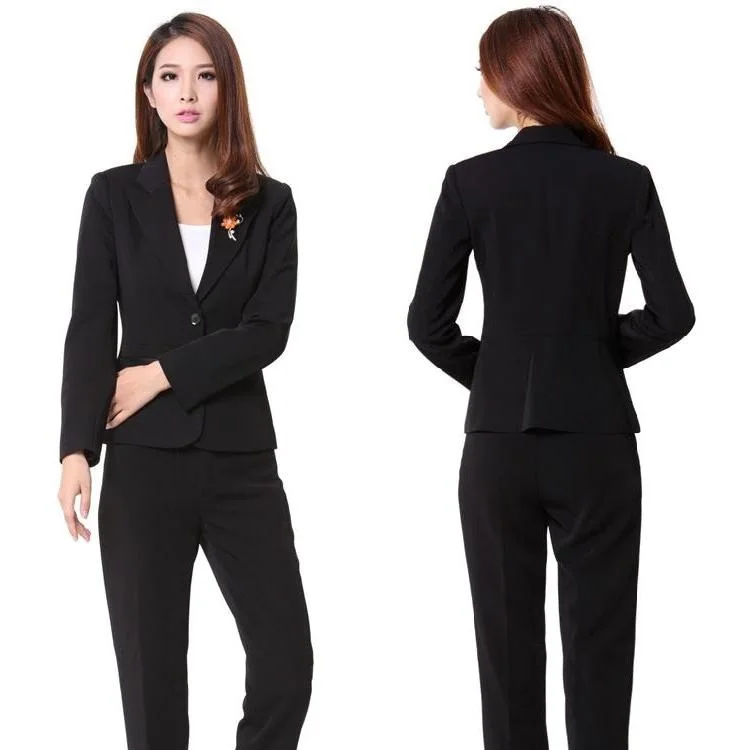 Novelty Formal Pant Suits for Women Sets Elegant Winter Fashion Ladies