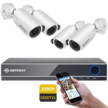 DEFEWAY 1080P HDMI DVR 2000TVL HD Outdoor Home Security Camera System 4CH CCTV Video Surveillance DVR Kit AHD 4 Camera Set New