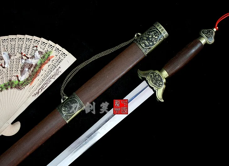 Ручная работа китайский подписанный из нержавеющей стали ушу гибкий меч для кунг фу меч обучение Tai Chi jian Полный Тан