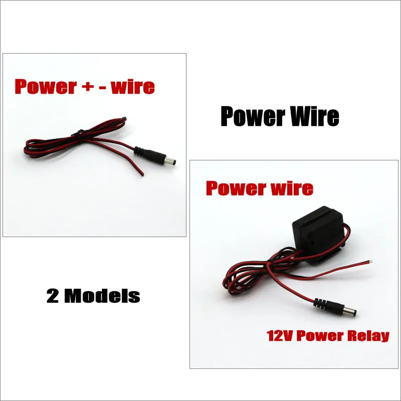 

Power Wire For Car Reverse Backup Rear View Parking Camera / Normal Model or with Power Relay Model