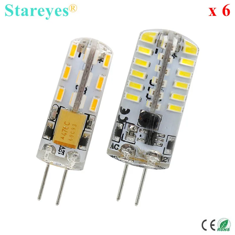 Бесплатная доставка 6 шт. G4 2 Вт 4 SMD 3014 24 48 СВЕТОДИОДНАЯ Лампа Люстра хрустальная