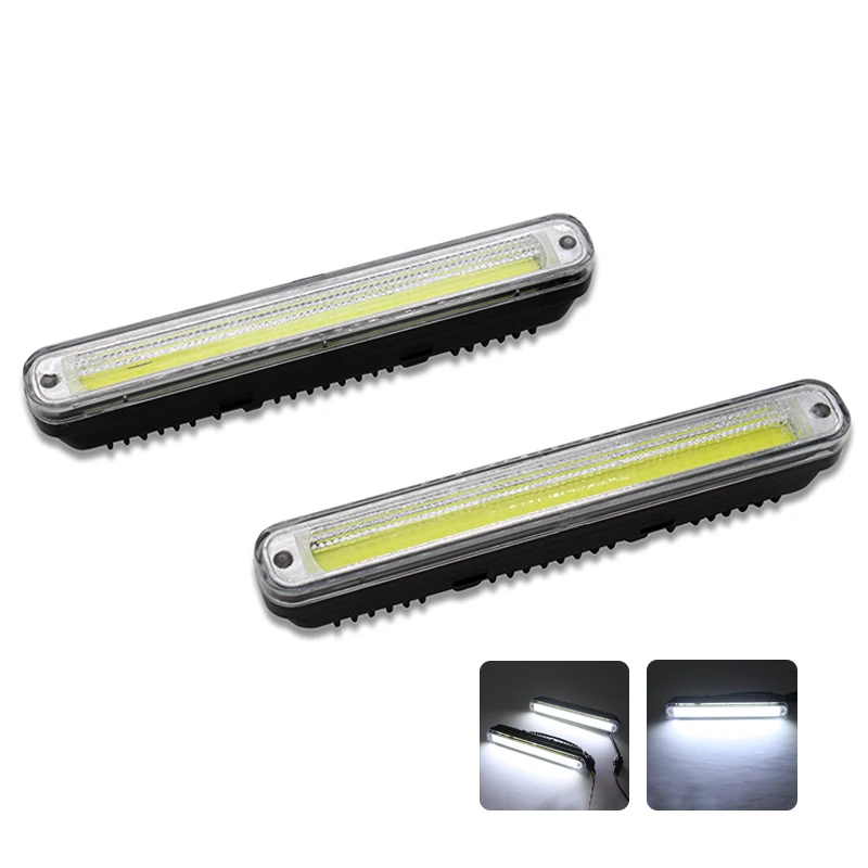 

2Pcs/Set SUNKIA DRL Car Daytime Running Light LED Day Lamp with On/Off Function 100% Waterproof Driving Fog Lamp