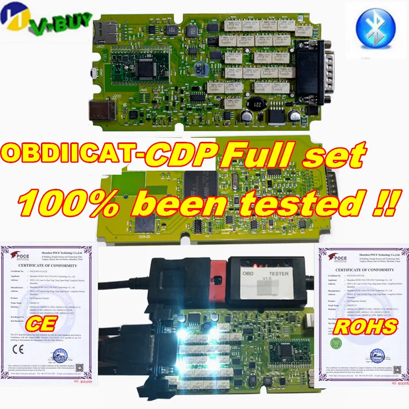 

A++ Quality OBDIICAT TCS PRO Green Single Board bluetooth 2016.00 Software New VCI Pro Scanner
