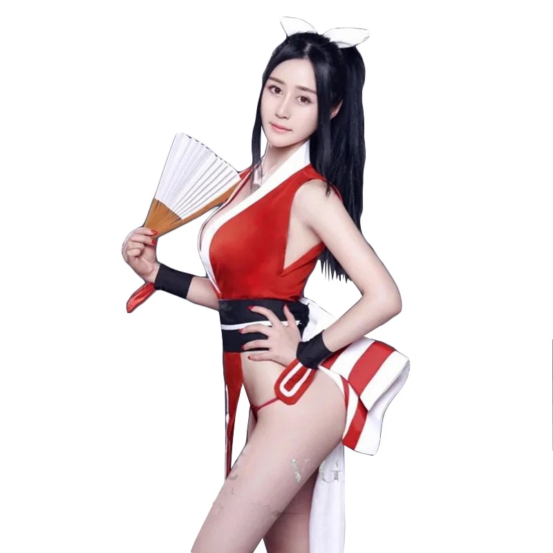 

The King of Fighters KOF Mai Shiranui Cosplay Uniform Kimono Dress Full Set Women Sexy Halloween Costumes Custom Made