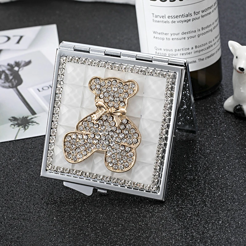 Mini Pocket Cosmetic Makeup Mirror,2 Sides Foldable Small Compact