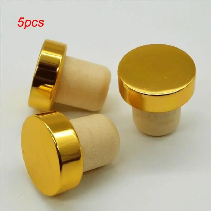 

5pcs/lot Wine T-shape Vacuum Bottle Stopper Plug Champagne Preserver Cork Bar Tools Sealing Cap Corks For Beer