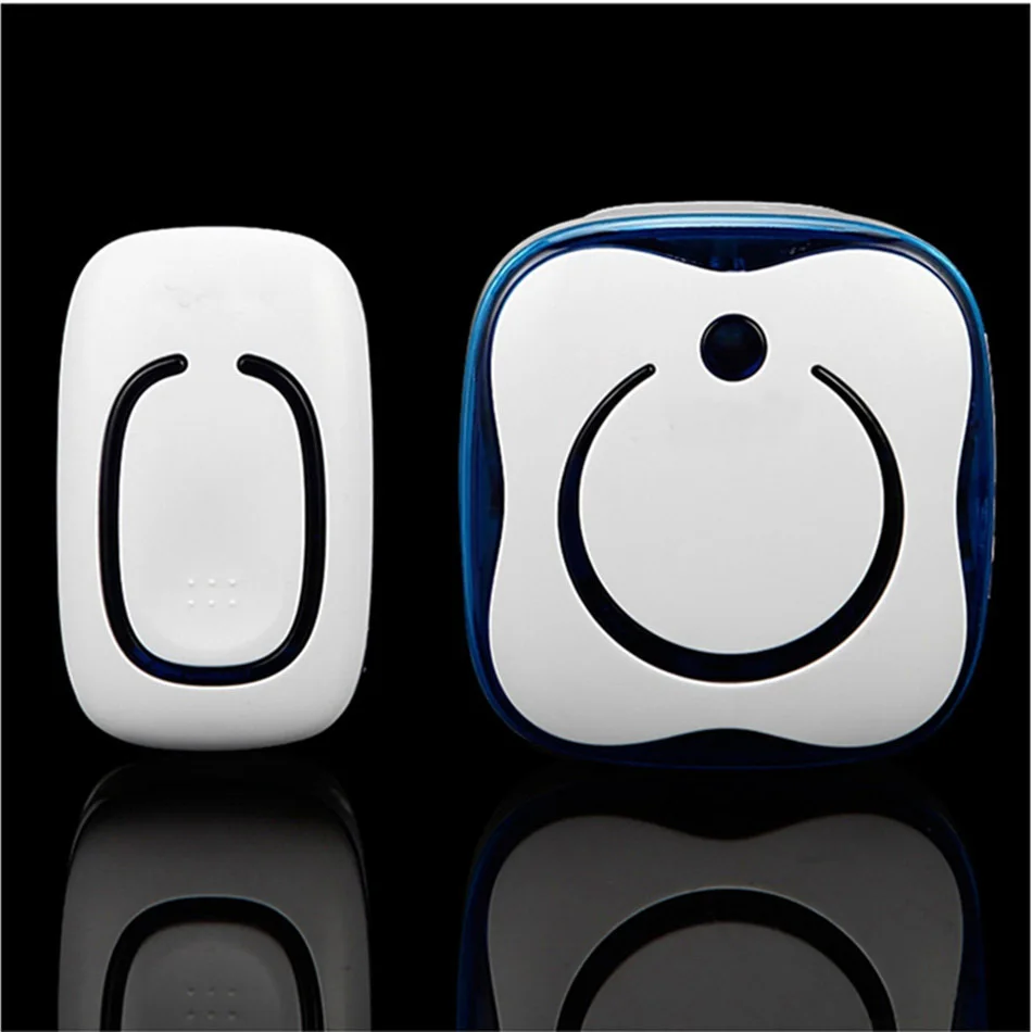 

9809-1 Ringtones AC 110-240V 280M Remote Control 1 Transmitter 1 Receivers Waterproof Button Elderly Pager Wireless Doorbell