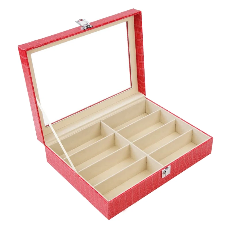 

8 Grid Sunglasses Glasses Jewelry Storage Display Case Box Organizer New