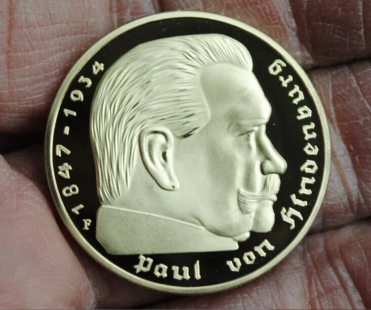 30 шт. в Германии 1935 года пять марок монет Второй мировой войны памятная монета, сувенир, уимар, президент, пол фон хенденбур - Цвет: 2