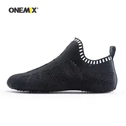 Onemix мужские носки обувь для ходьбы Для мужчин без клея беговые кроссовки Крытый Спортивный Йога Лоферы пляжные треккинг вождения тапочки 8