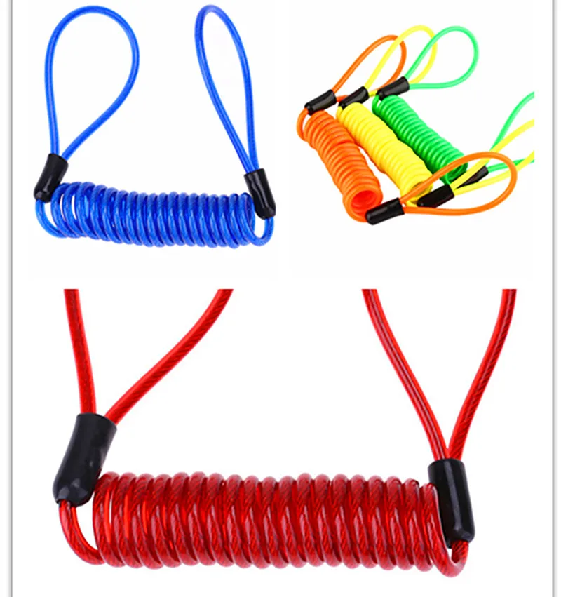 Мотоцикл Скутер сигнализация дисковый замок безопасности анти вор Напоминание Кабель велосипед мотоцикл Анти вор инструменты безопасности 5 цветов