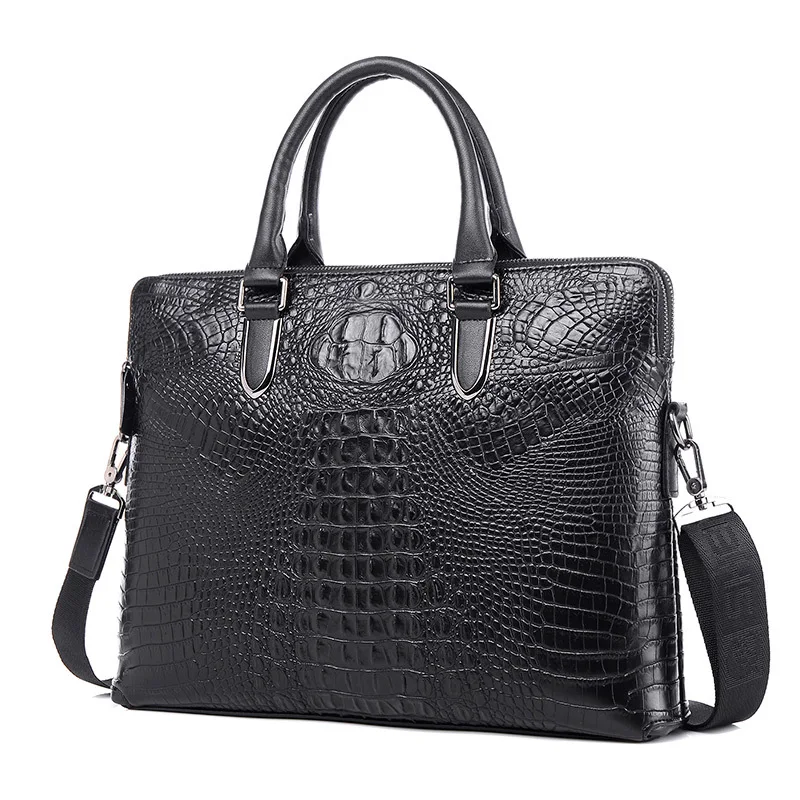 New 2016 business men's briefcase vintage shoulder bags Messenger crocodile grain Genuine Leather handbags fashion laptop bag New 2016 business men's briefcase vintage shoulder bags Messenger crocodile grain Genuine Leather handbags fashion laptop bag