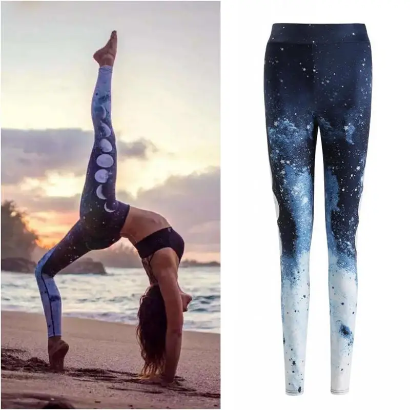 European And American Striking Style Eclipse Starry Gradient Printing