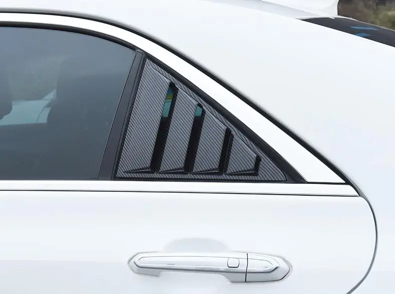Для Cadillac ATS- Седан ABS для окна задней двери оттенков жалюзи рама, окно формование порогов покрытие стикер для отделки