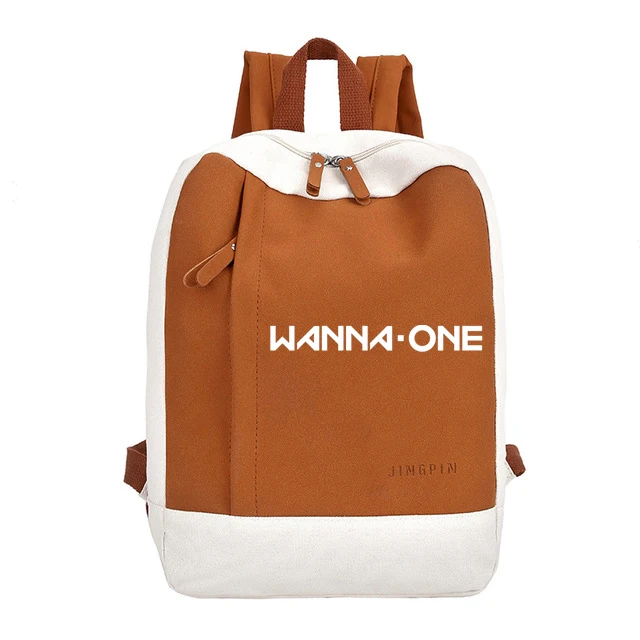 Женский тканевый рюкзак с надписью «Sac A Dos Exo Got7 Wanna One», два раза Monsta X Seventeen, черный, розовый, Harajuku, женская сумка, рюкзак