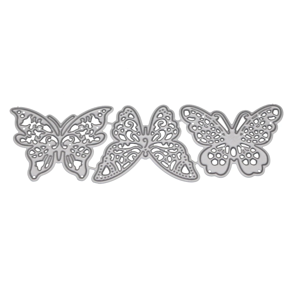 3 шт. металлические режущие штампы с бабочками для DIY Fustelle Metalliche скрапбукинга