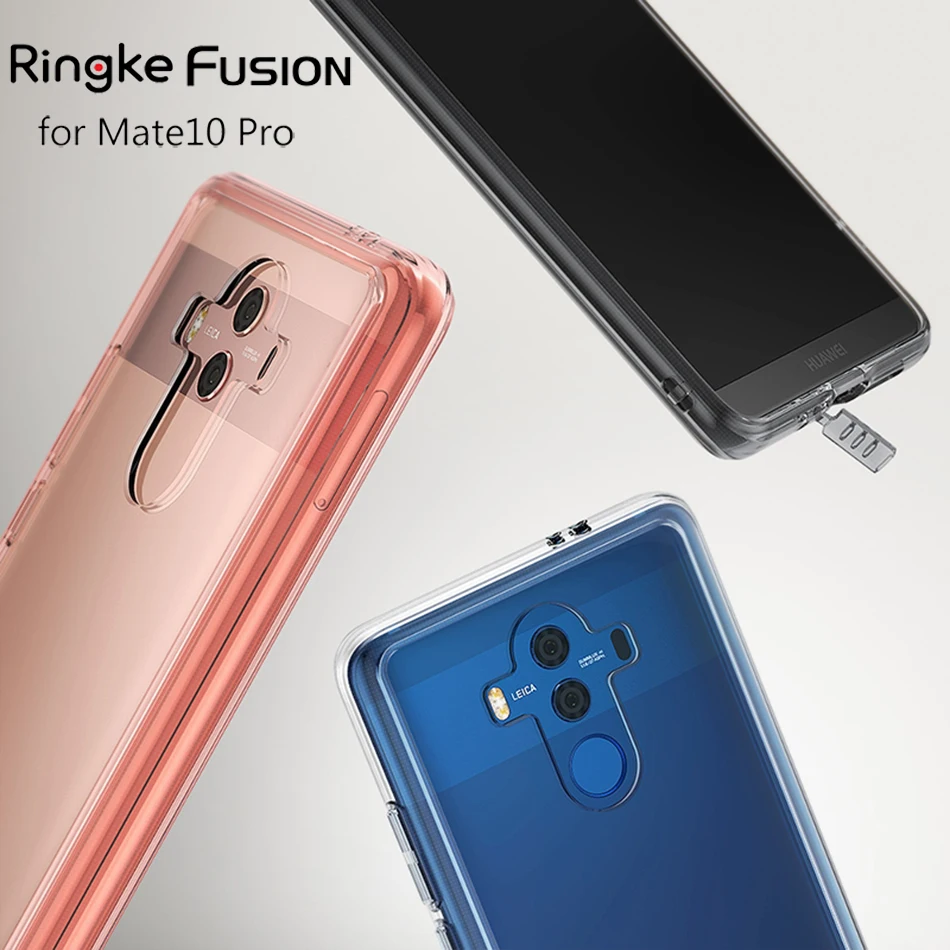 100% Original Ringke Fusion Clear PC Back Flexible TPU Edge Shock Absorption Drop Resistance Case For Huawei Mate 10 Pro |