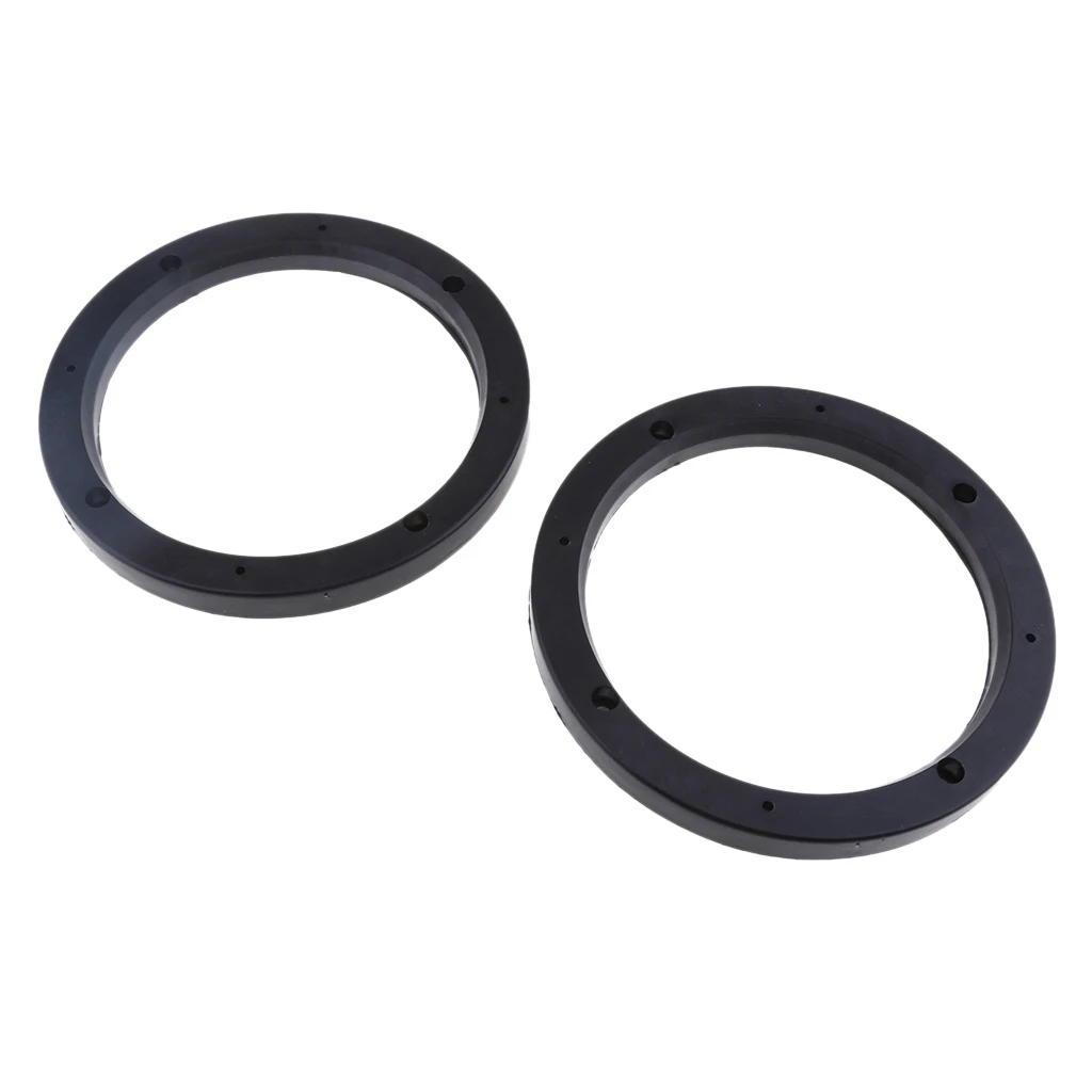 2pcs Universal Black 6.5inch Car Stereo Audio Speaker Mounting Spacer Rings Adaptor