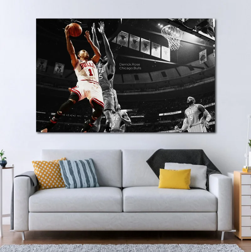 Buy basketball game sports living room home wall art