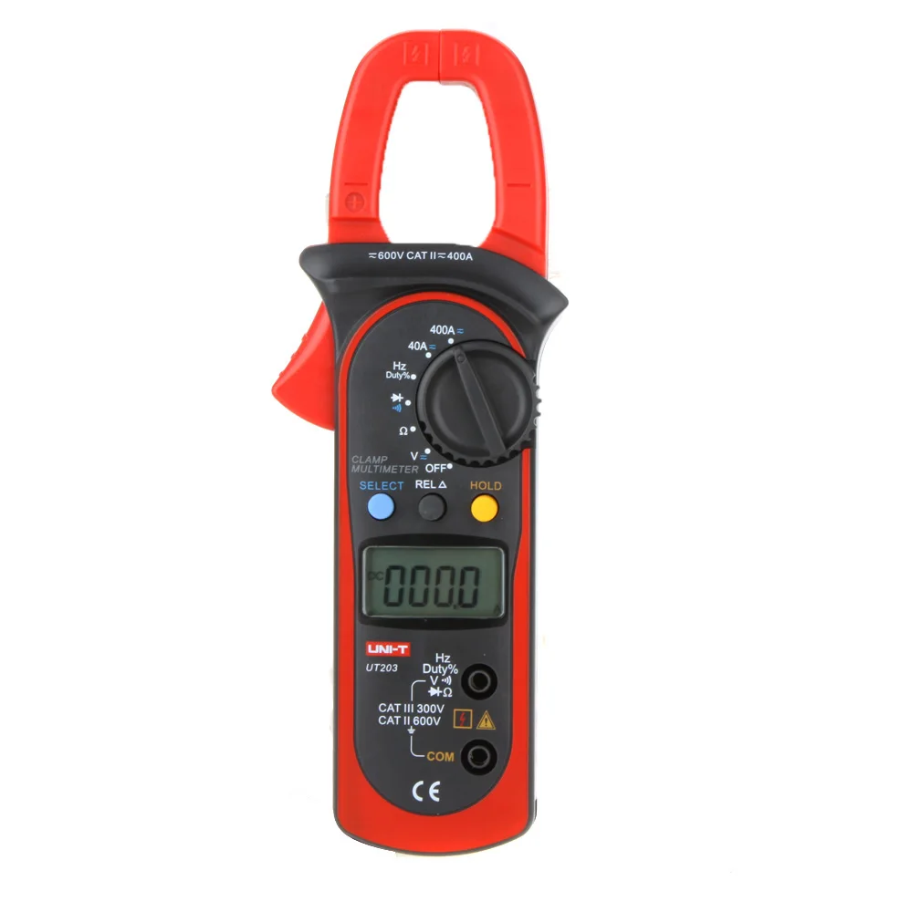 

UT203 Amperometric Clamp Meter Voltmeter AC/DC Current Pliers Digital Multimeter ESR Resistance Frequency Voltage Tester