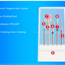 Щетка для ногтей 7 шт./компл. личной гигиены Приспособления световая терапия кисть дамы 'посуда фототерапии клей аксессуары
