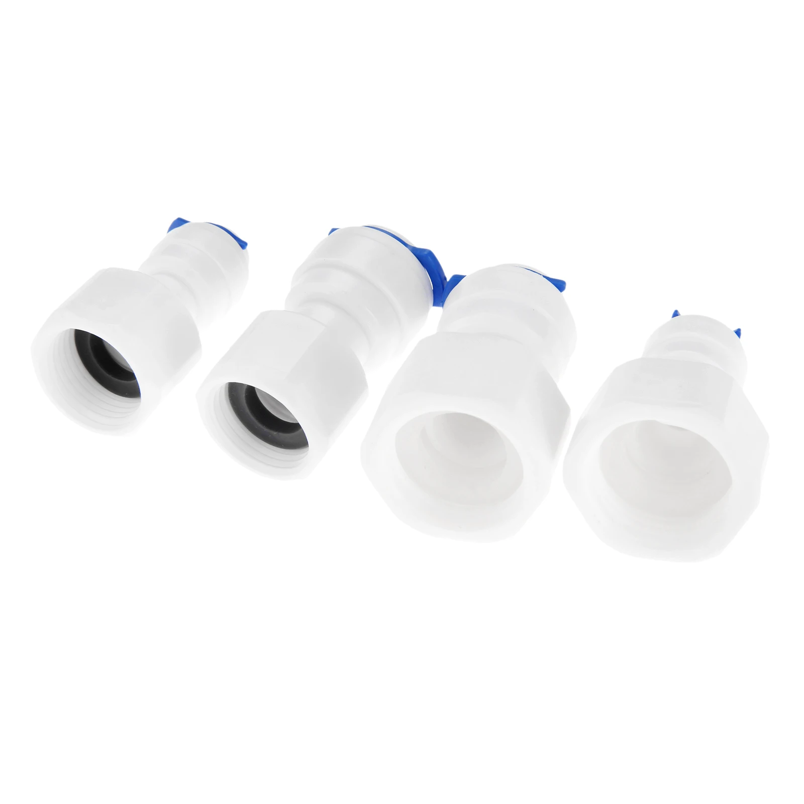 2Pcs 1/4" 3/8" OD Hose Reverse Osmosis RO Water System Fitting 1/4" 1/2" 1" 3/8" Female Thread Plastic Pipe Quick Connectors
