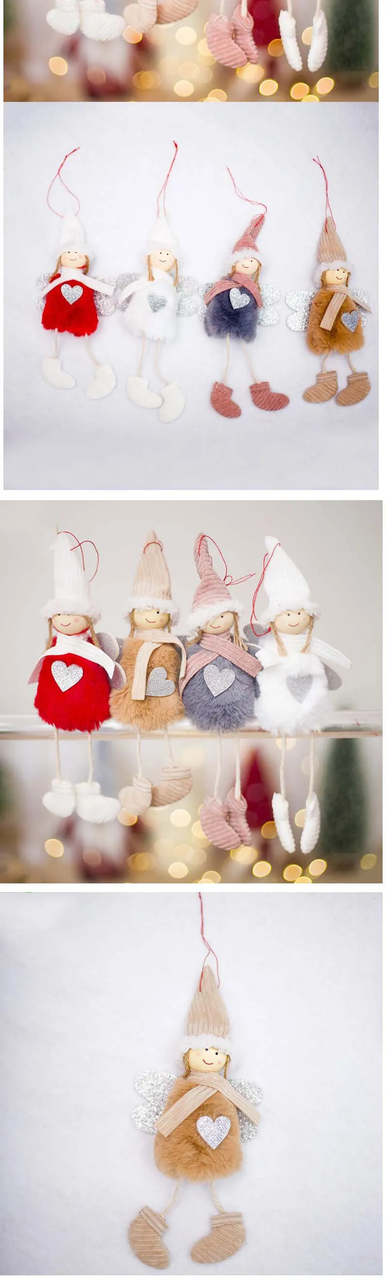 Милый ангел плюшевая кукла Рождественское украшение подвеска креативные Рождественские елочные украшения Рождественское украшение для дома Navidad