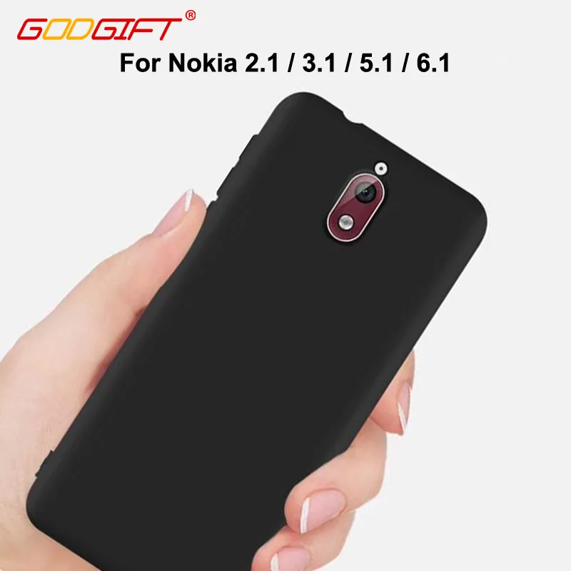 

GodGift For Nokia 6.1 Case Luxury Matte Silicone Soft Cover For Nokia 5.1 3.1 2.1 Phone Case For Nokia 3.1 Back Cover