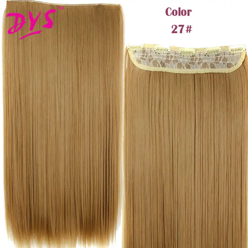 Deyngs 5 Clips Natural straight Clip In Hair Extention 24inch 34 Full Head Clip in HairPieces Long Fake False Synthetic Hair (10)