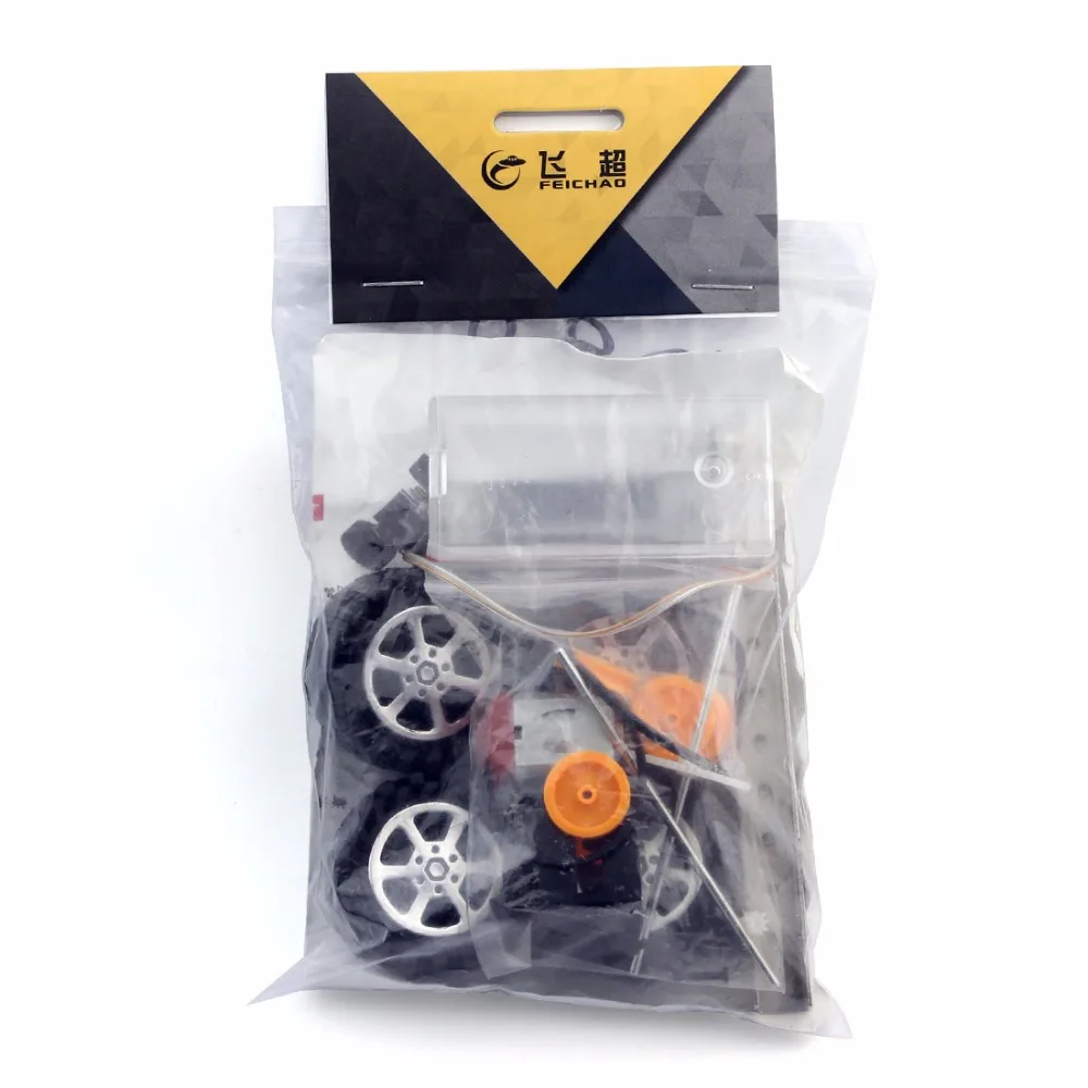 

Feichao Mini Metal 4WD Homemade Toys DIY Small Technology Manual Production Experimental RC Toy Car