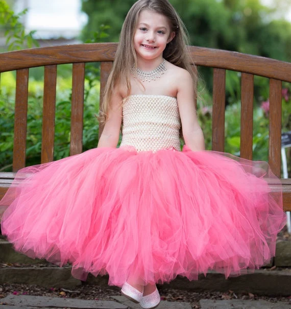 girls long tutu dress