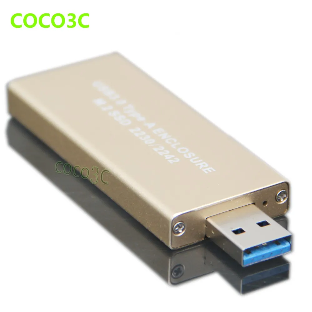 USB 3 0 к B key M.2 SATA SSD корпус USB3.0 NGFF + M Ключ адаптер M2 мобильный ящик для Transcend MTS400 PLEXTOR |