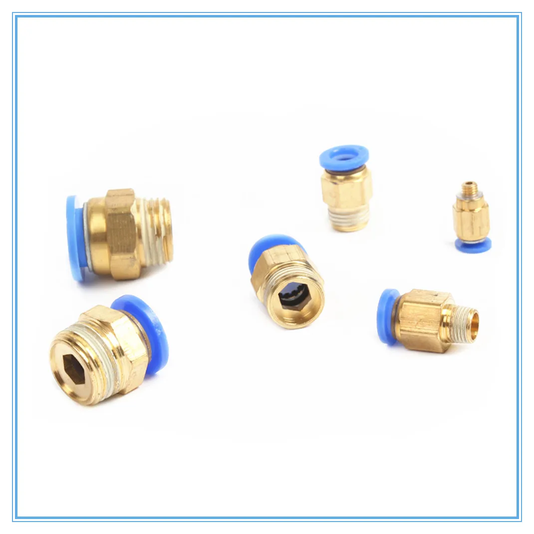 

Male thread 1/8'' 1/4'' 3/8'' 1/2'' to Tube 4 6 8 10 12mm Straight Push in Fitting Pneumatic Push to Connect Air