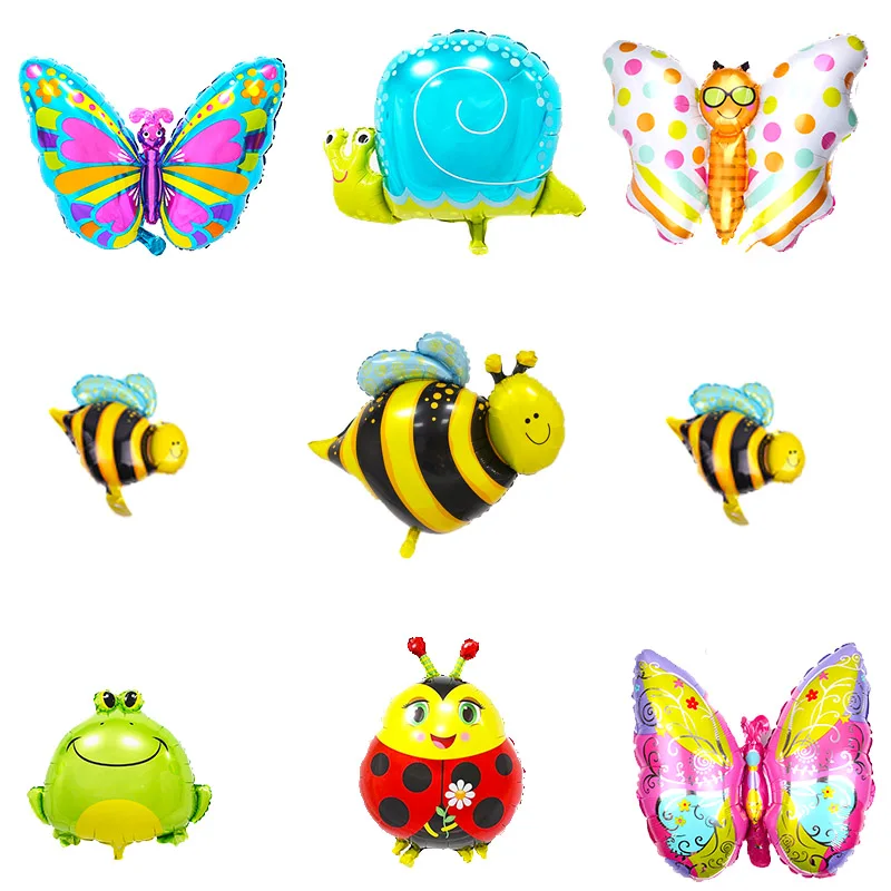 

Insects Balloons Bee Snails Butterfly Frog Ladybug Inflatable Toys Birthday Party Decorations Baby shower Supplies