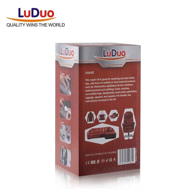 LUDUO Leather Vinyl Paste Repair Glue Kit  for Car Seat Clothing Leather Boots Rips Fix Crack Cuts Restoration Hand Tool Sets 