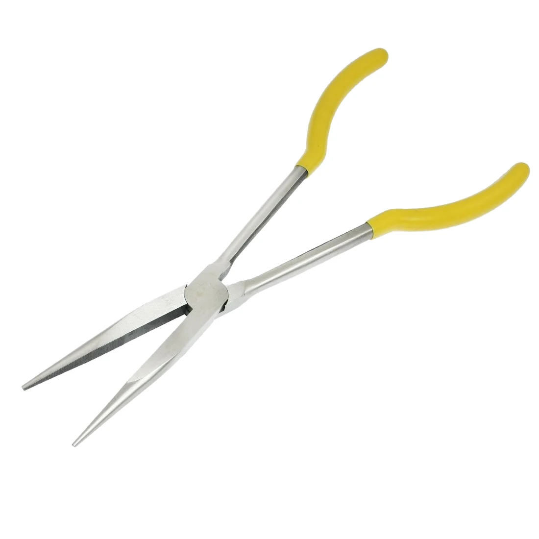 

11" Extra Long Straight Needle Nose Pliers Hand Tool Yellow+Silver