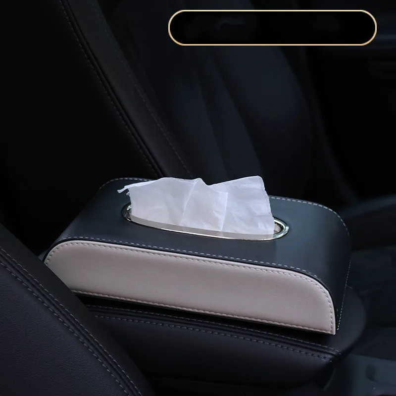 Держатель для салфеток для автомобиля Accesorios Automovil крышка Держатель, коробка для салфеток - Название цвета: BlackGrey