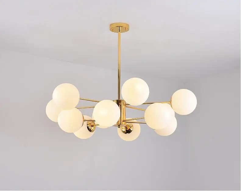 Bola de Vidro Pós-moderna Criativo Feijão Mágico Lustre Estilo Nórdico 12 vidro lustre lustre estilo Nórdico