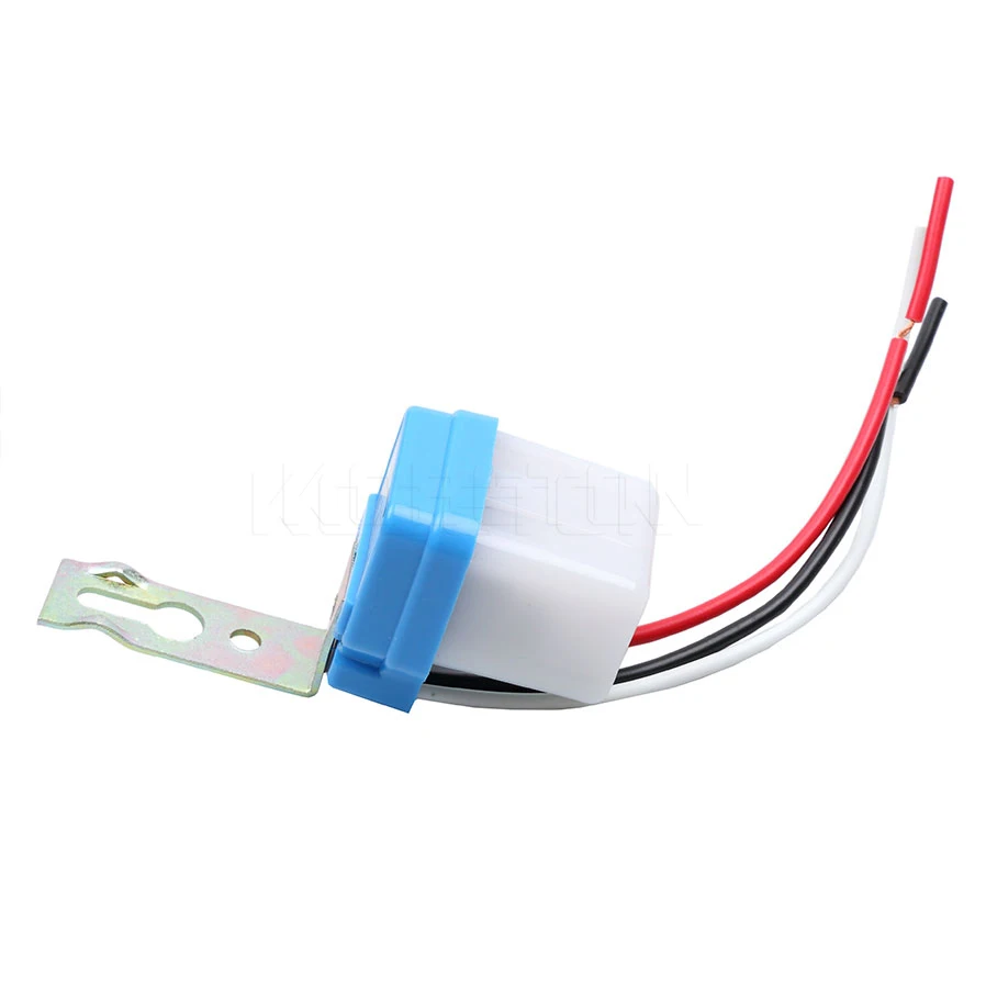 

New 2016 Hot Photocell Street Light Photoswitch Sensor AC DC 220V 10A Auto On Off Sensor Switch White and Blue