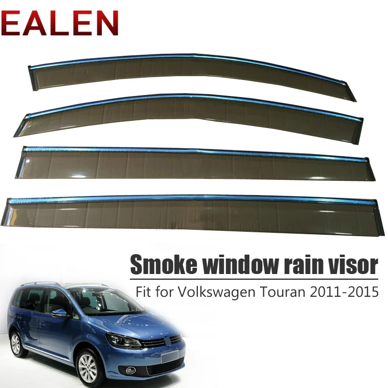 EALEN For VW Touran 2011 2012 2013 2014 2015 Styling Vent Sun Deflectors Guard Accessories 4Pcs/1Set Smoke Window Rain Visor|Awnings Shelters| -