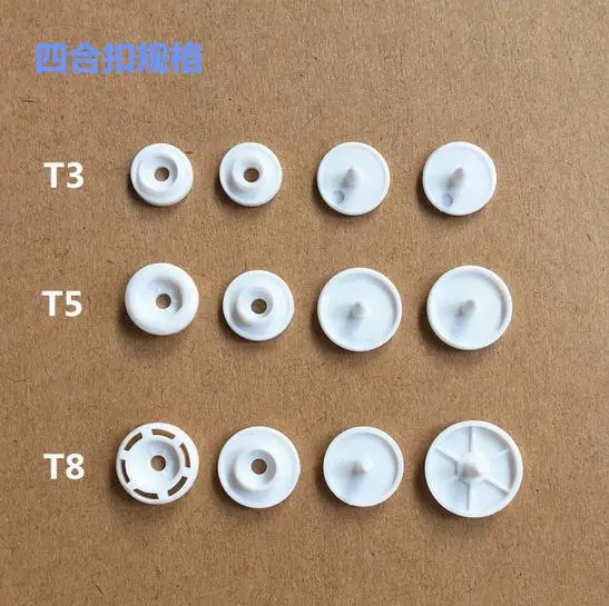 1000set White/black Kam Snap Button T3 T5 T8 Wholesale Complete Sets Kam  Snaps Press Poppers Resin Snaps Fasteners - Buttons - AliExpress