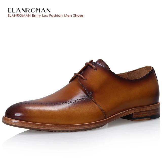 Elanroman Men S Formal Shoes Dress Derby Cow Leather Lace Up Elanroman Men S Formal Shoes Dress Derby Cow Leather Lace Up Pointed Toe Party Wedding
