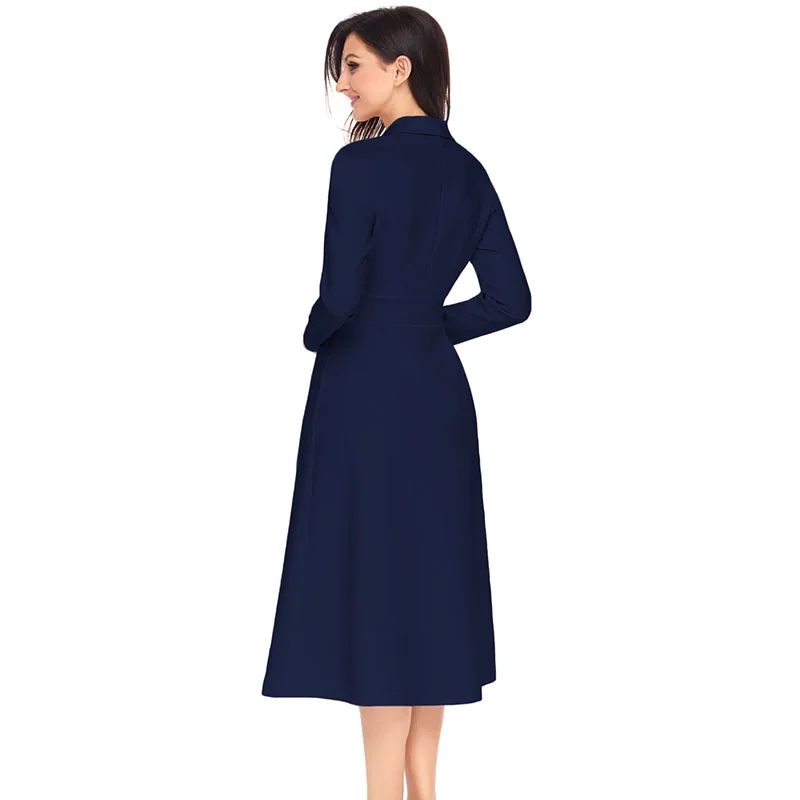 Navy-Vintage-Button-Collared-Fit-and-flare-Dress-LC61803-5-2