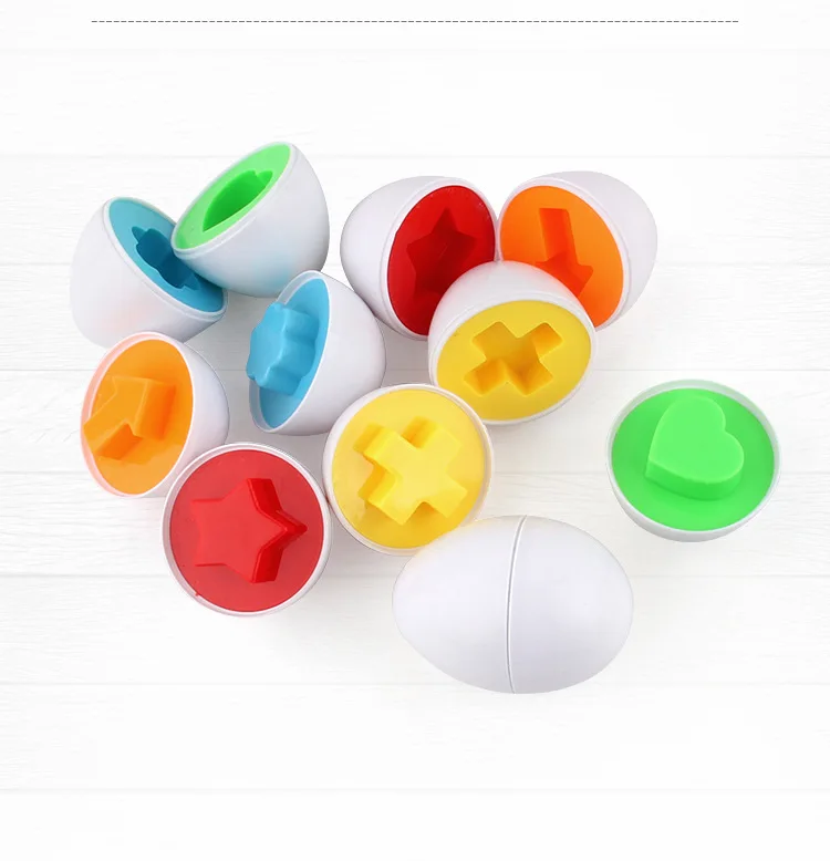 

3D Puzzle Game 6 Smart Eggs/Set Learning Education toys Shape Matching Assembly Toys For Kids Gift