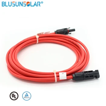 

5 pcs/lot 2M 4mm 12AWG DC voltage PV Solar Cable Extensions With Connectors