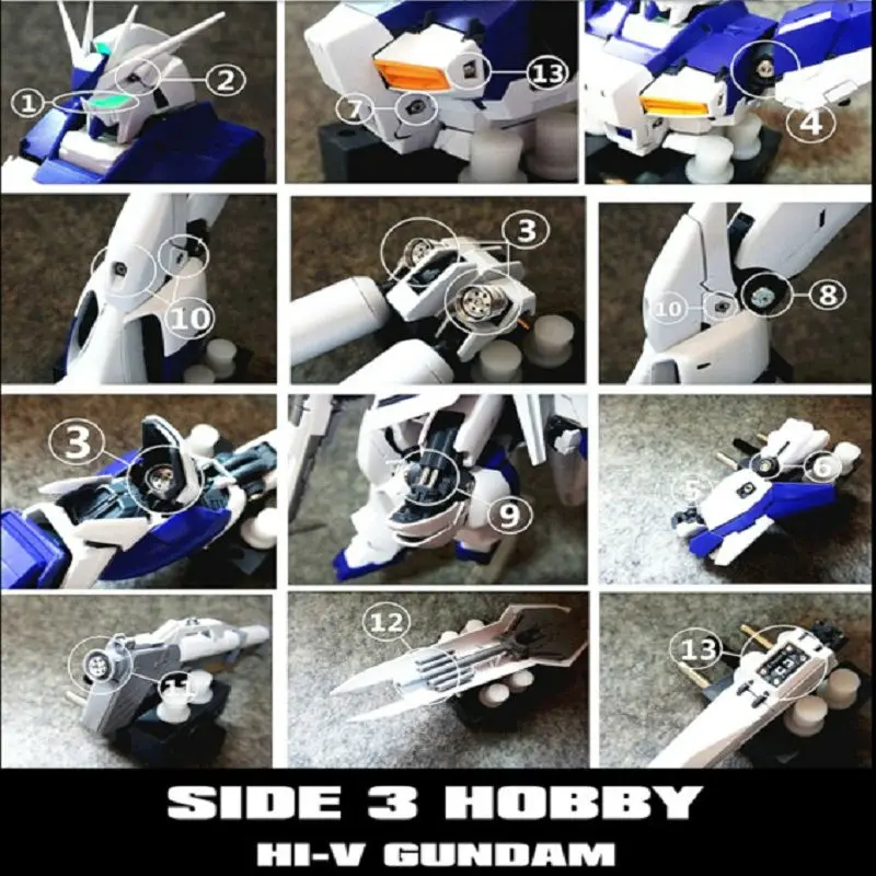 Metal Details Up Parts Set for BANDAI NEW MG 1 100 RX-93 V2 Hi-Nu Gundam Ver. Ka model kit