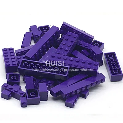 Игрушки для мальчиков 6 лет, 1000 штук, набор строительных блоков, больше больших штук, 1,7 кг, 15 цветов, пластиковые DIY модели, строительные игрушки для детей - Цвет: 100pcs purple