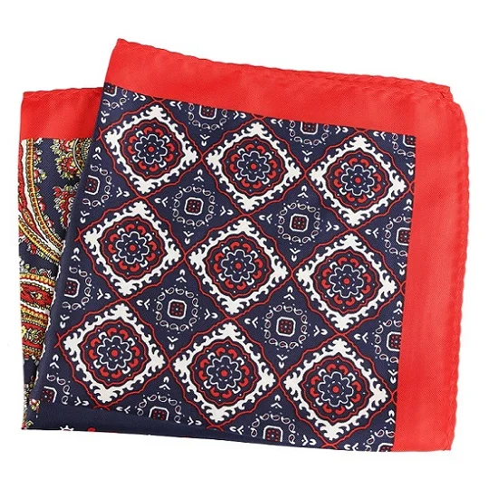 PH135 Pocket Square Портной Смит мужской платок цветочный якорь клетчатый горошек печатных носовой платок из полиэстера бизнес Карманный квадратный 33x33 CM - Цвет: PH135 Pocket Square