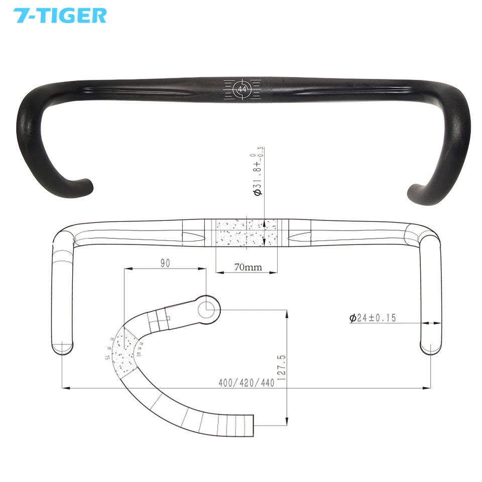 handlebar drop and reach